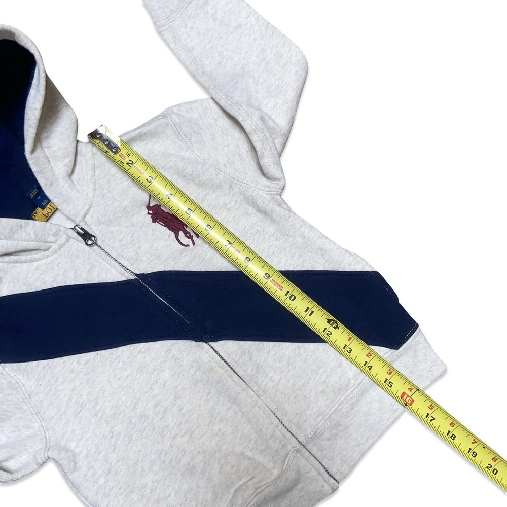 Polo Ralph Lauren Hoodie 4/4T Toddler Gray Full Zip Big Pony Logo Sweatshirt - Picture 6 of 8